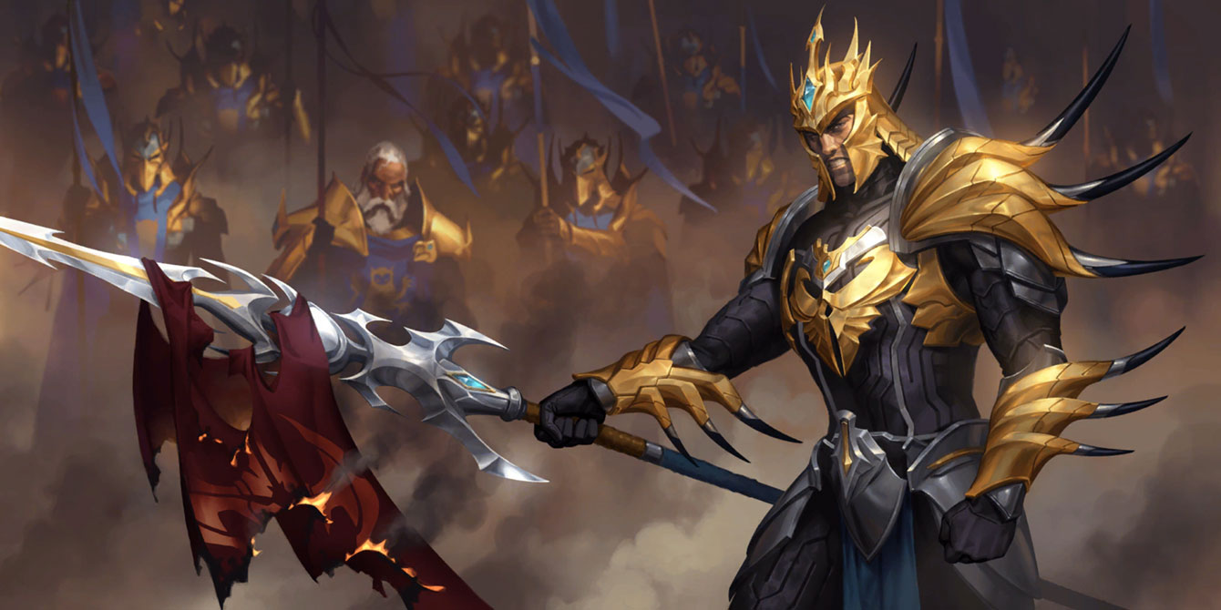 Jarvan IV Level 2 Art from Legends of Runeterra