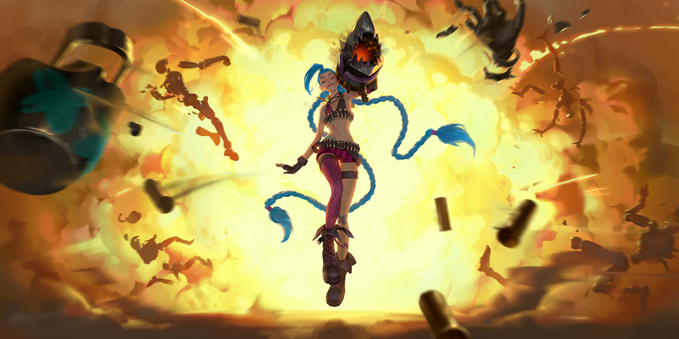 Jinx Level 2 Art from Legends of Runeterra