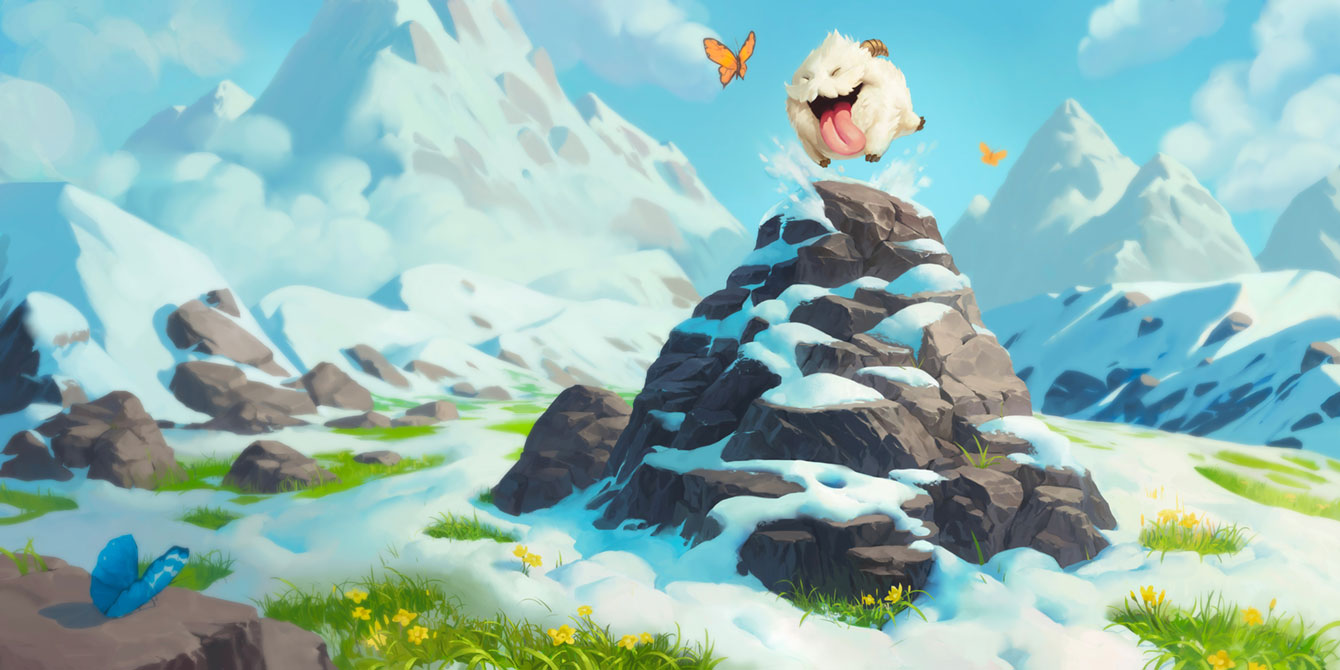 Jubilant Poro Art from Legends of Runeterra