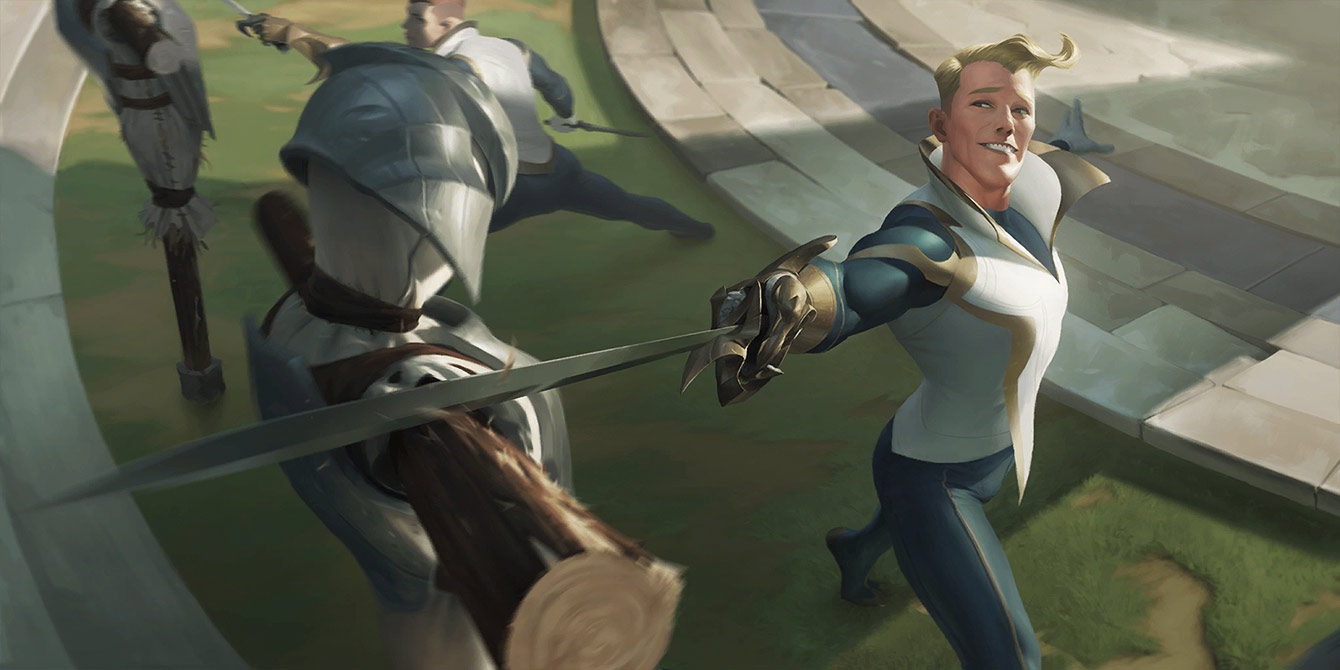 Laurent Duelist Art from Legends of Runeterra