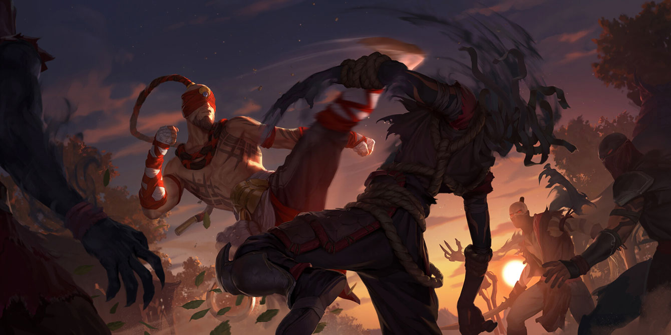 Lee Sin Level 2 Art from Legends of Runeterra