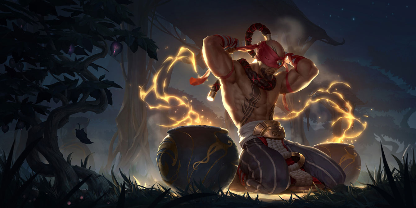 Lee Sin Art from Legends of Runeterra