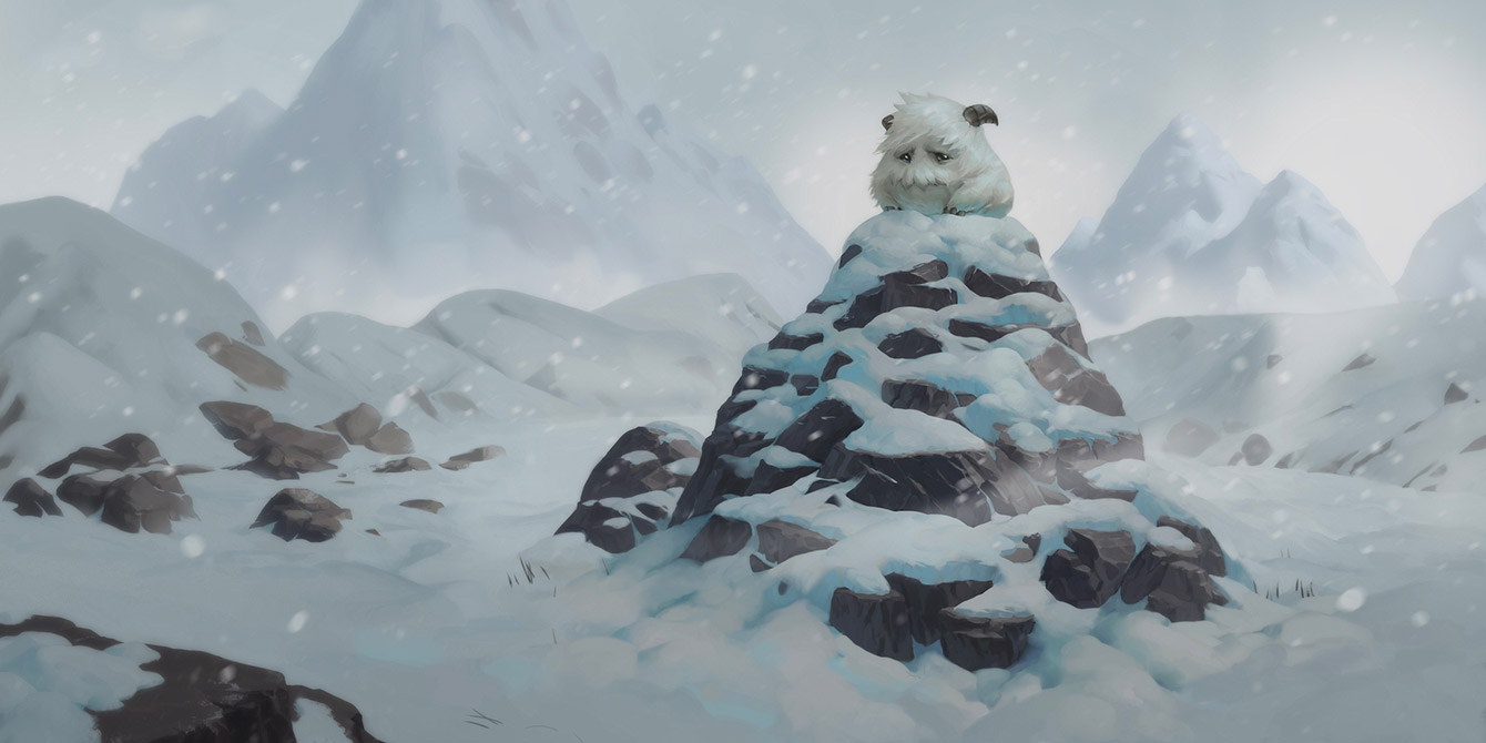 Lonely Poro Art from Legends of Runeterra