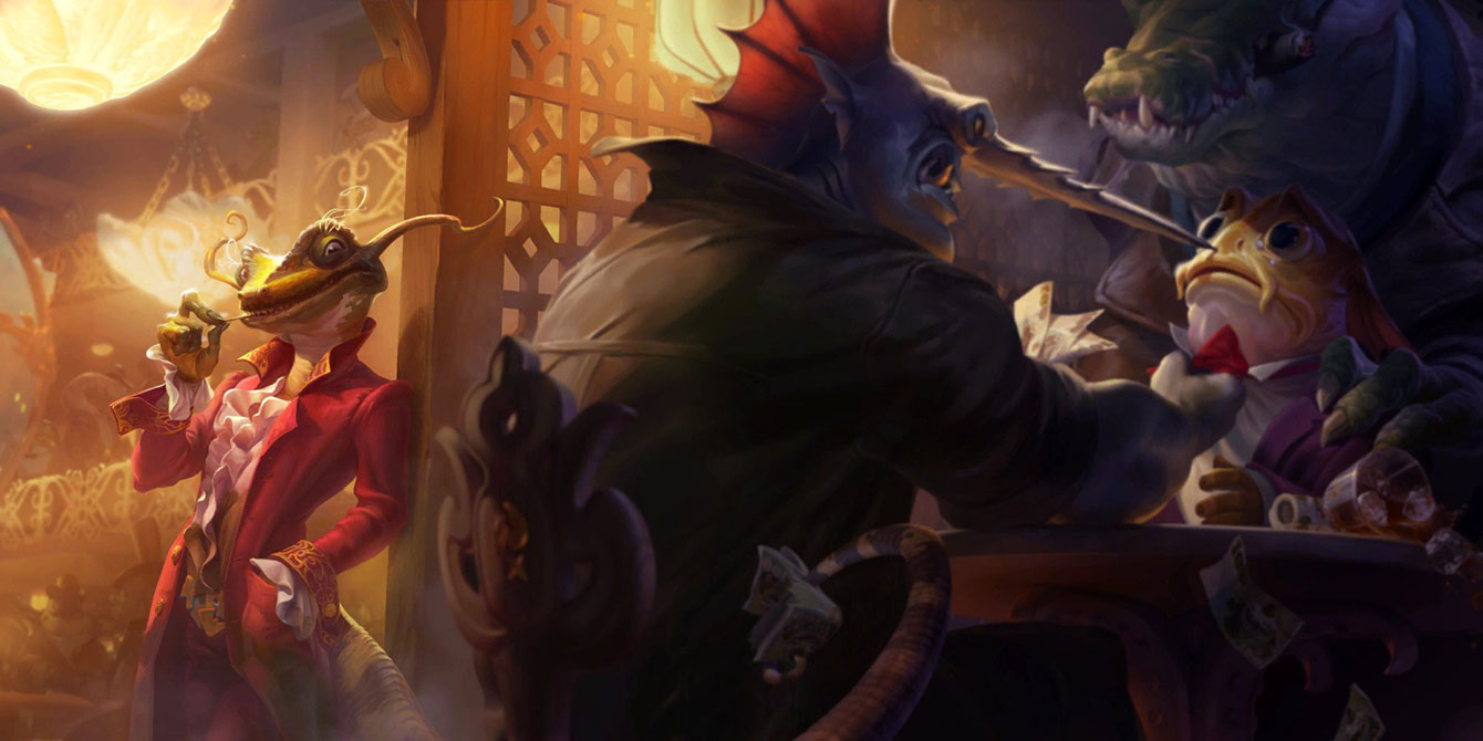 Lounging Lizard Art from Legends of Runeterra