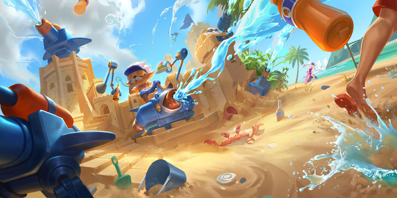 Pool Party Heimerdinger Level 2 Art from Legends of Runeterra