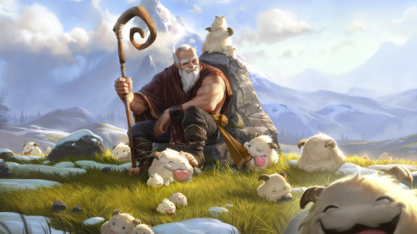 Poro Herder Art from Legends of Runeterra