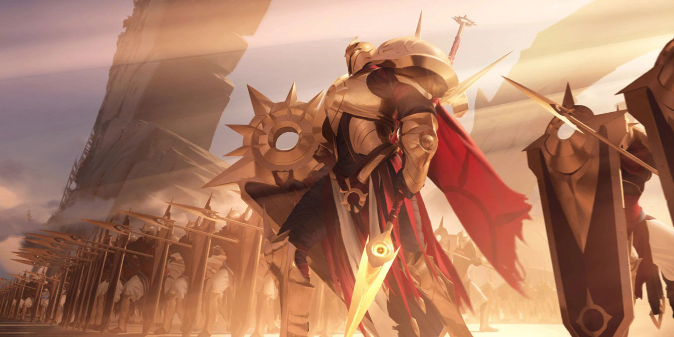 Rahvun, Daylight's Spear Art from Legends of Runeterra