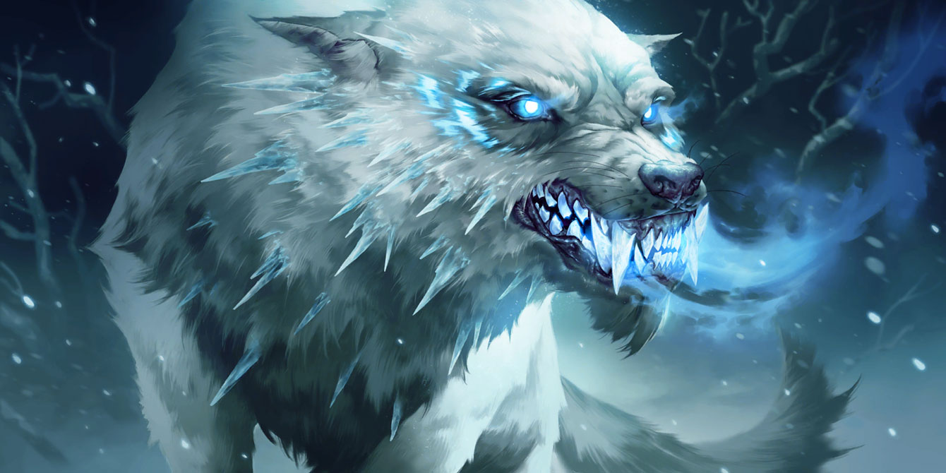 Rimefang Wolf Art from Legends of Runeterra