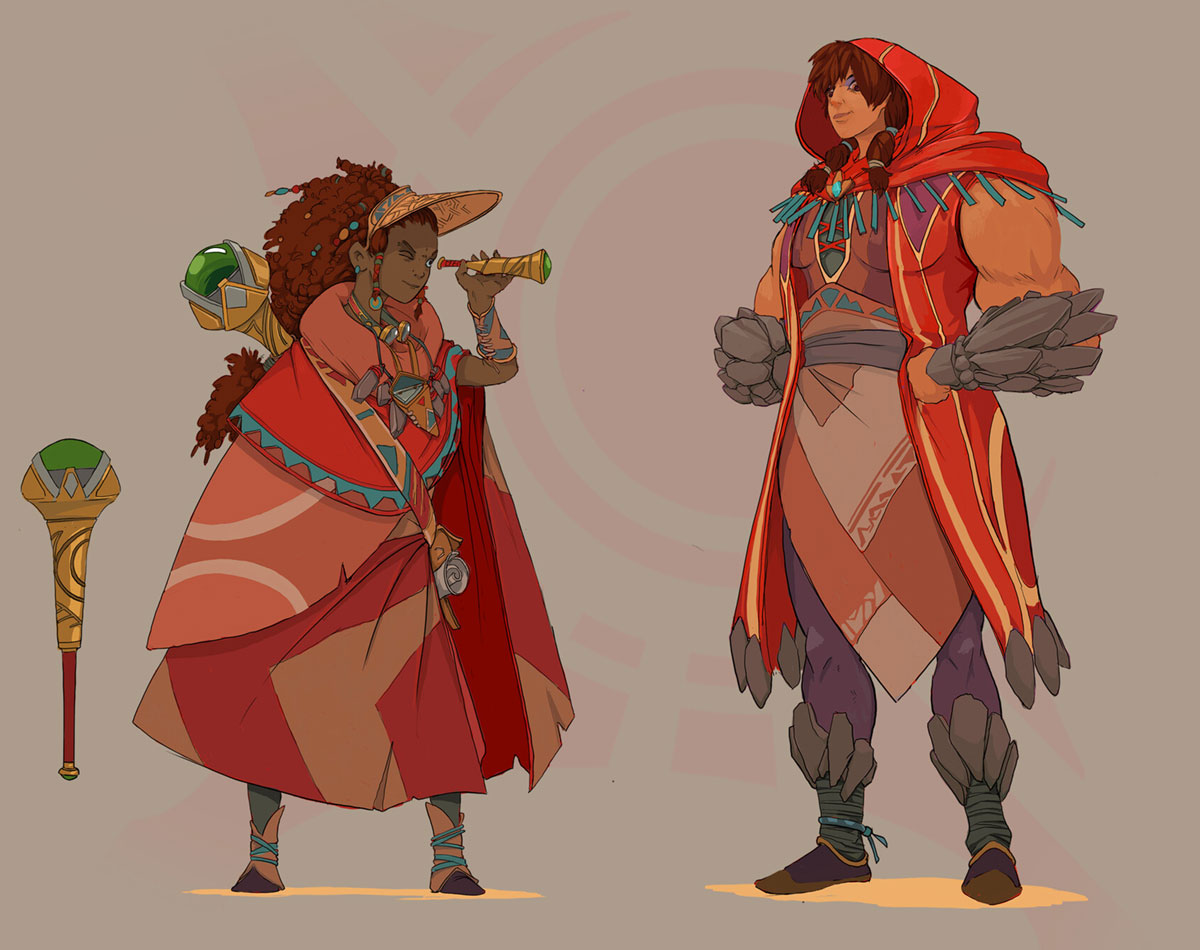 Sai Scout and Desert Naturalist Art from Legends of Runeterra