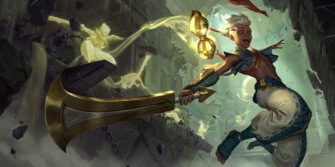 Sandstorm Ekko Level 2 Art from Legends of Runeterra