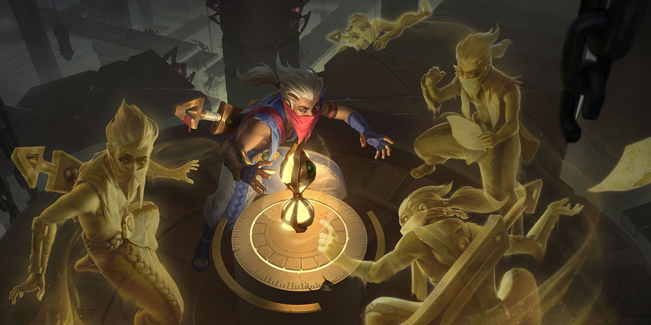 Sandstorm Ekko Art from Legends of Runeterra