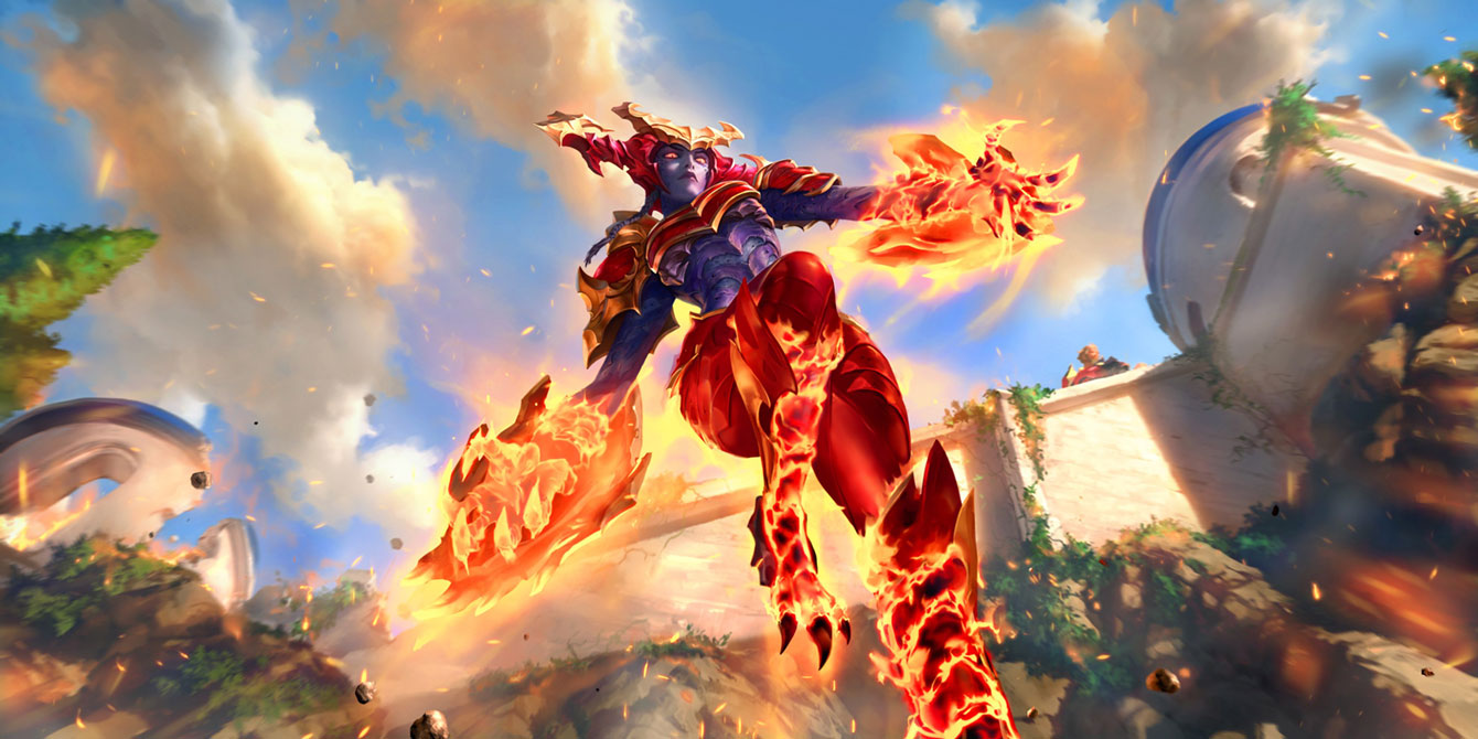 Shyvana Human Form Art from Legends of Runeterra