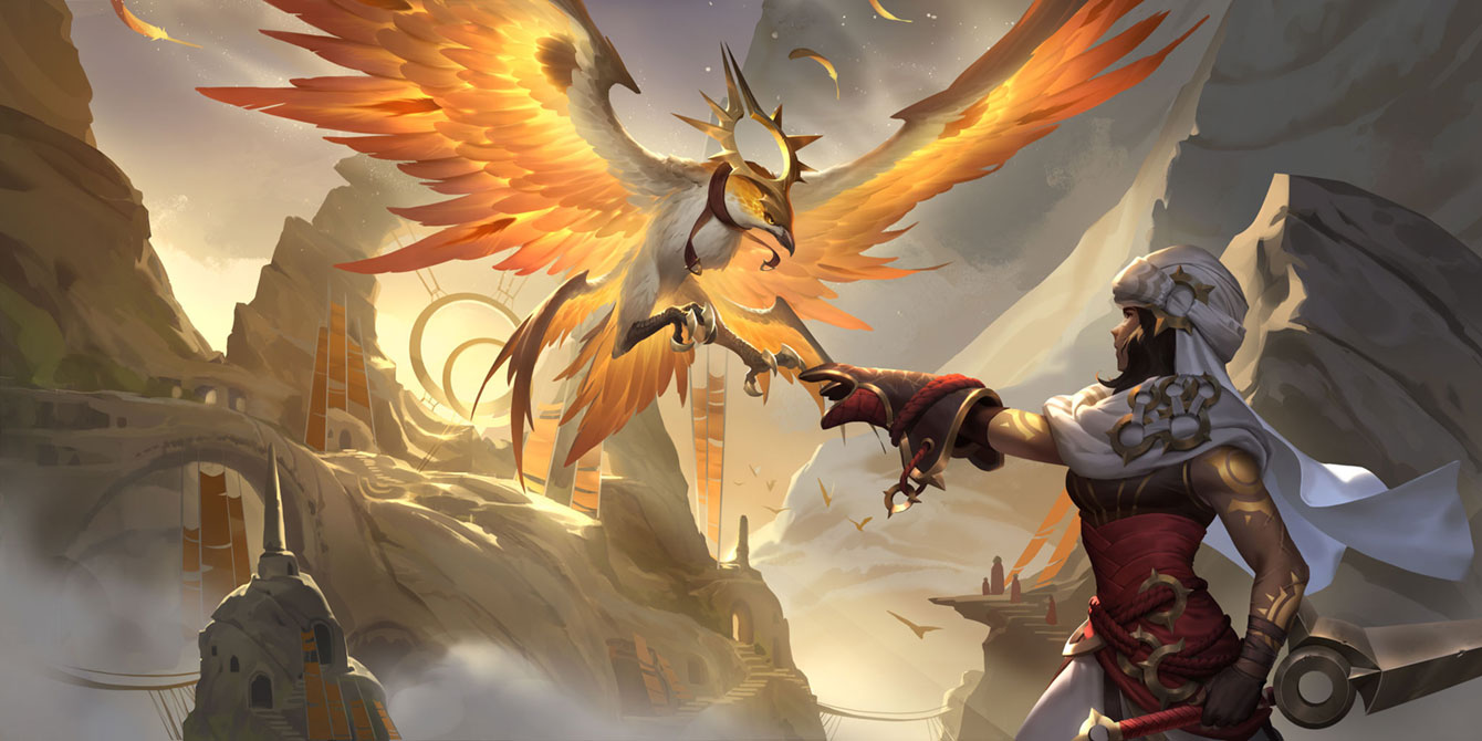 Solari Sunhawk Art from Legends of Runeterra