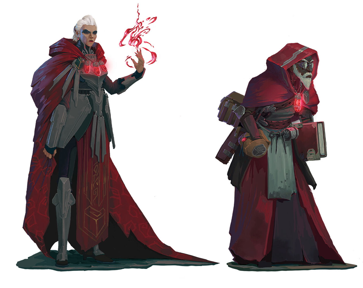 The Lady of Blood and Grave Physician Art from Legends of Runeterra