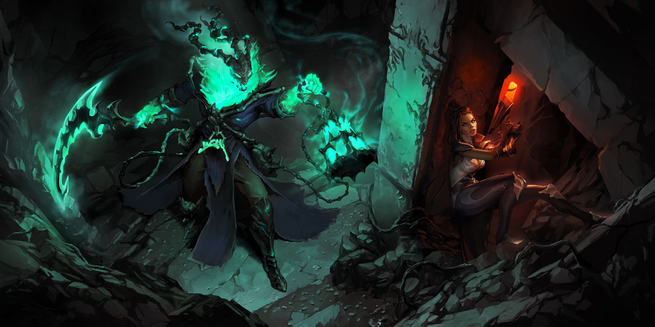 Thresh Art from Legends of Runeterra