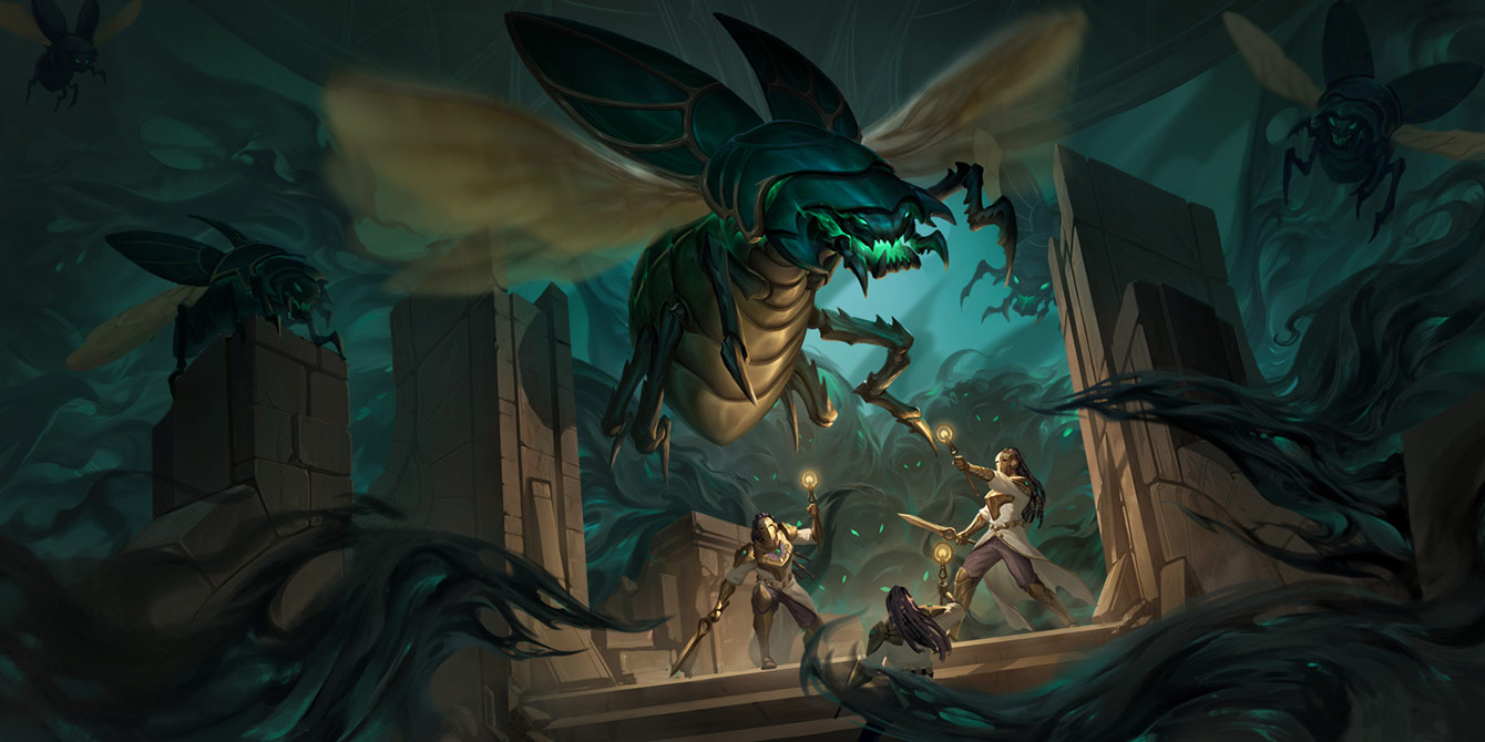 Thrumming Swarm Art from Legends of Runeterra