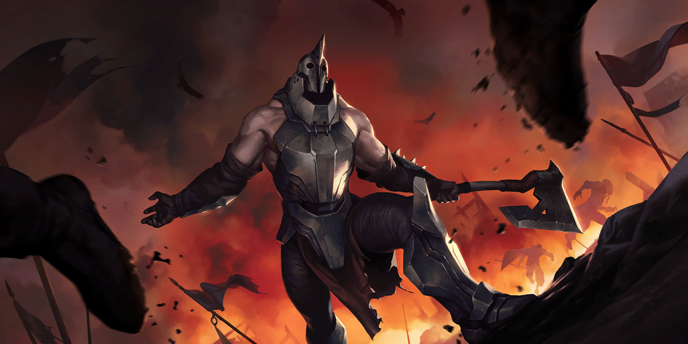 Trifarian Shieldbreaker Art from Legends of Runeterra