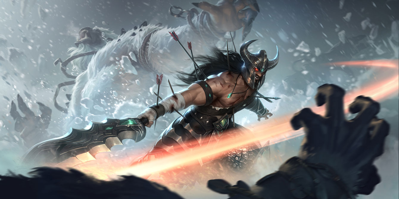 Tryndamere Level 2 Art from Legends of Runeterra