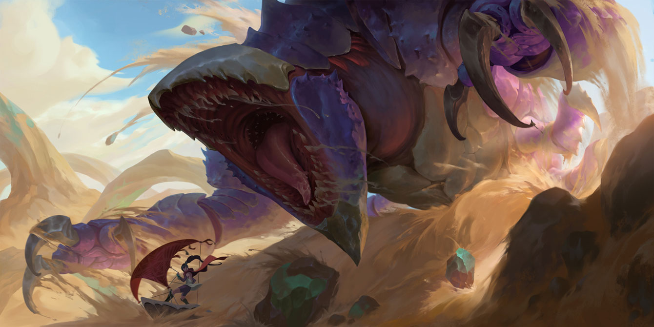 Xerxa'Reth, the Undertitan Art from Legends of Runeterra