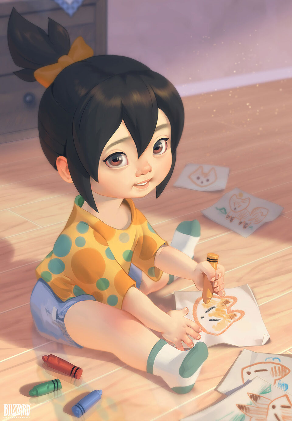 Baby Kiriko Art from Overwatch 2