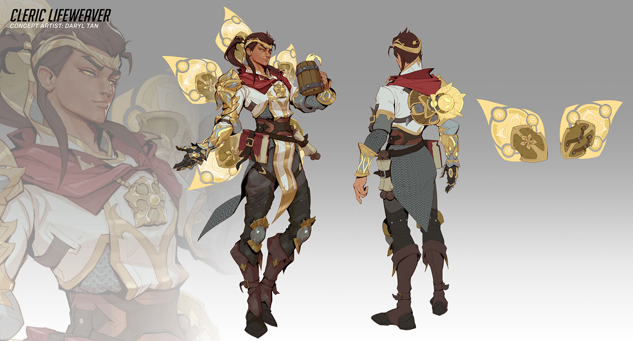Cleric Lifeweaver Skin Concept Art from Overwatch 2