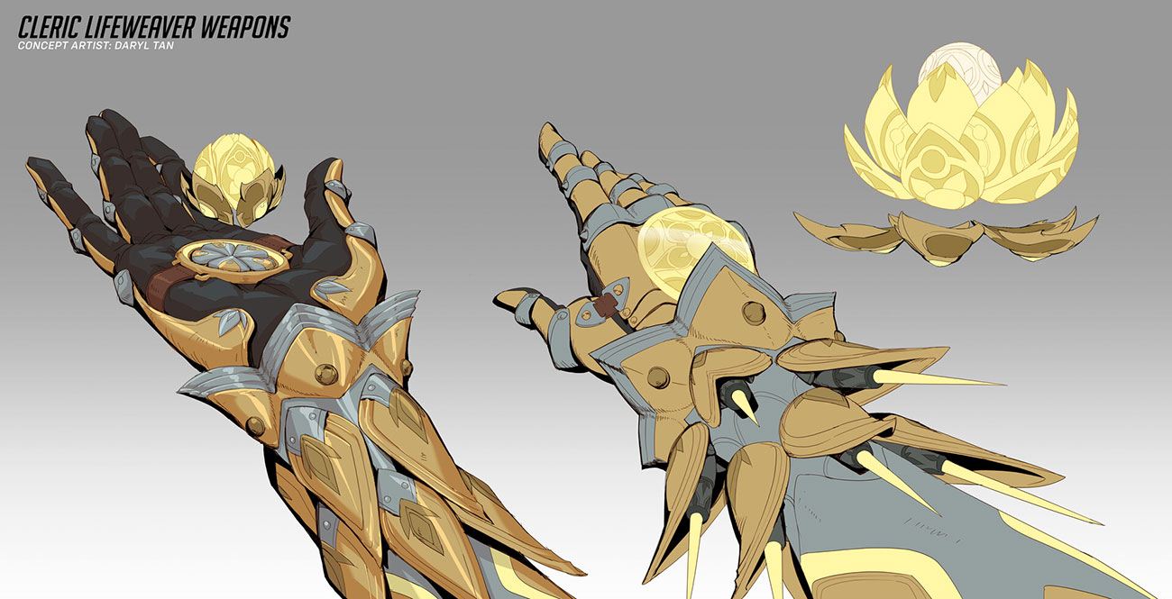 Cleric Lifeweaver Weapon Art from Overwatch 2