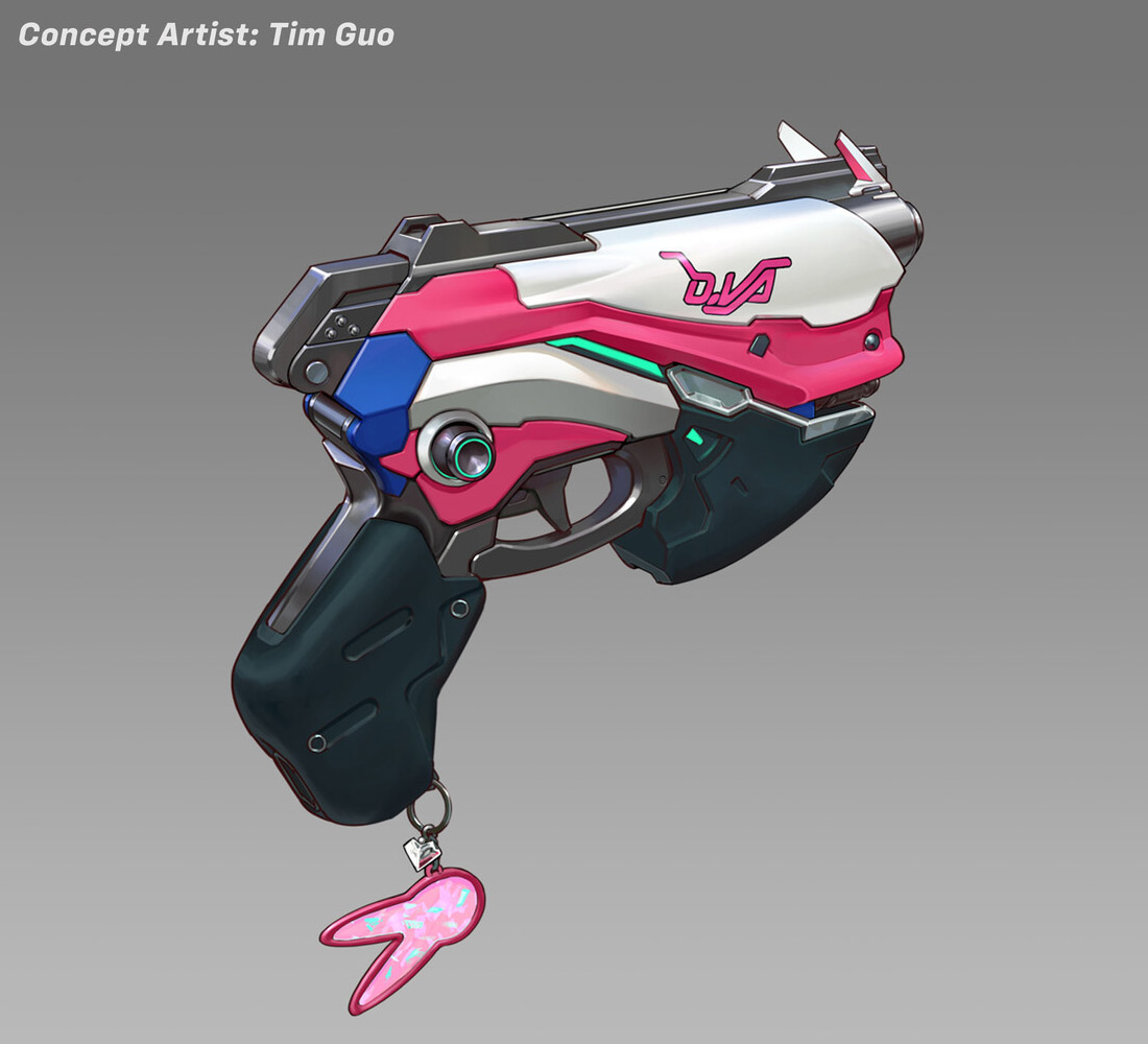D.Va Pistol Concept Art from Overwatch 2