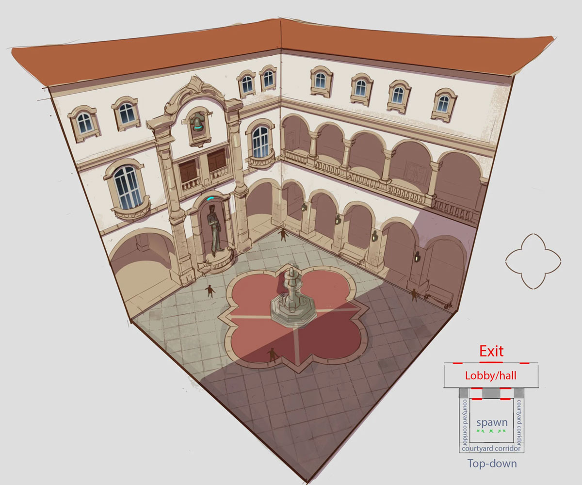 Esperan&ccedil;a Courtyard Art from Overwatch 2