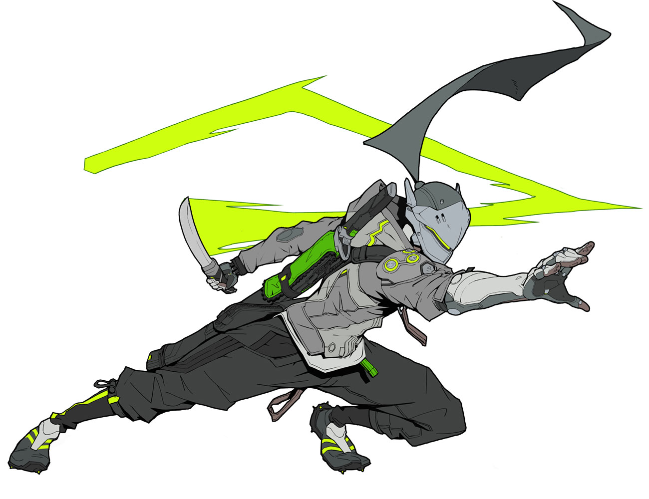 Genji Artwork from Overwatch 2