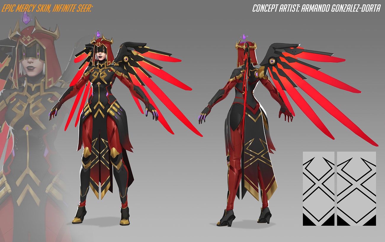 Infinite Seer Mercy Skin Concept Art from Overwatch 2