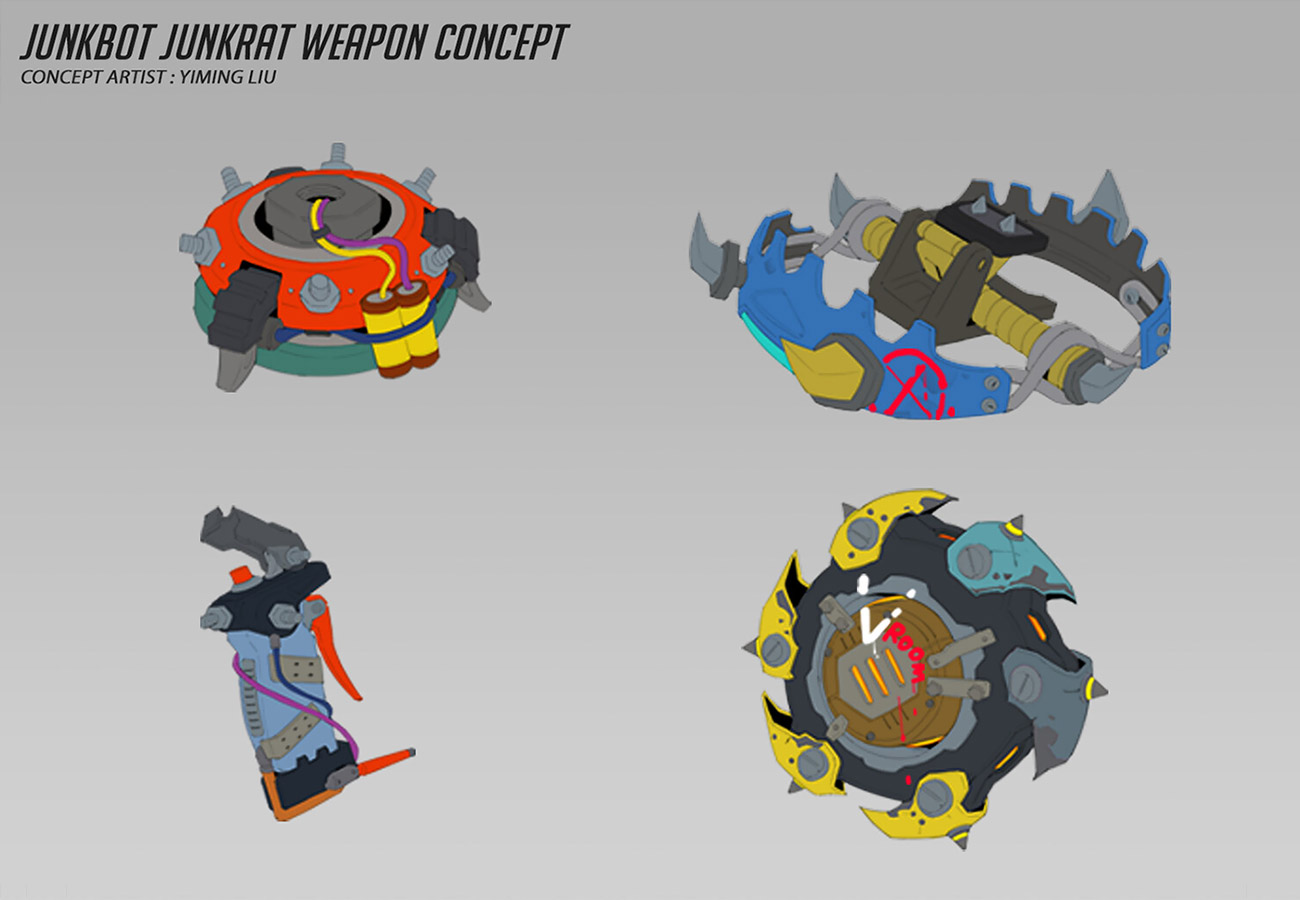 Junkbot Junkrat Traps Art from Overwatch 2