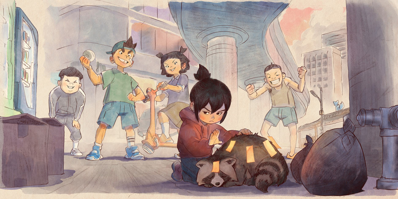 Kiriko Origin Story: Bullies Art from Overwatch 2