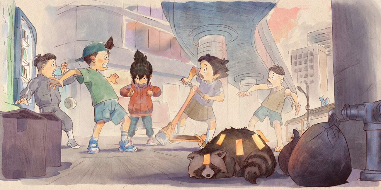 Kiriko Origin Story: Confronting Bullies Art from Overwatch 2