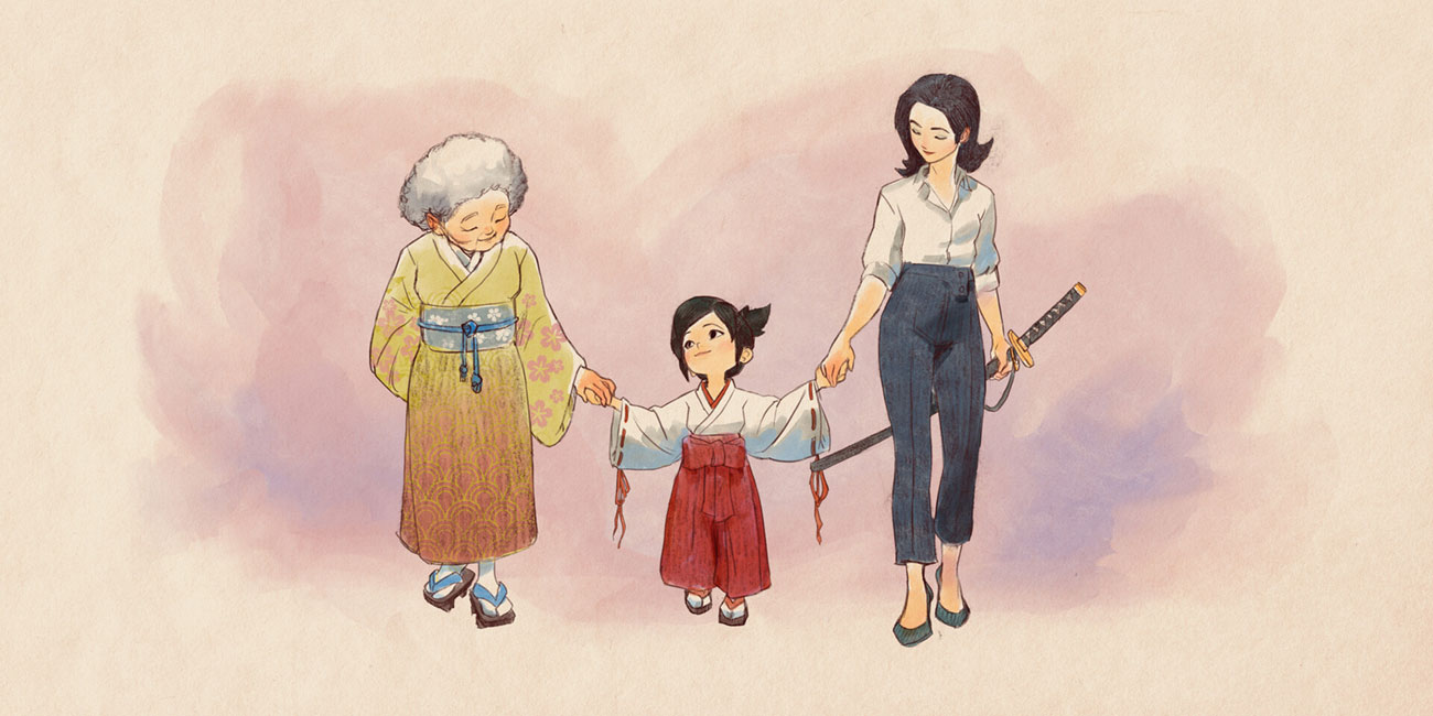 Kiriko Origin Story: Family Art from Overwatch 2