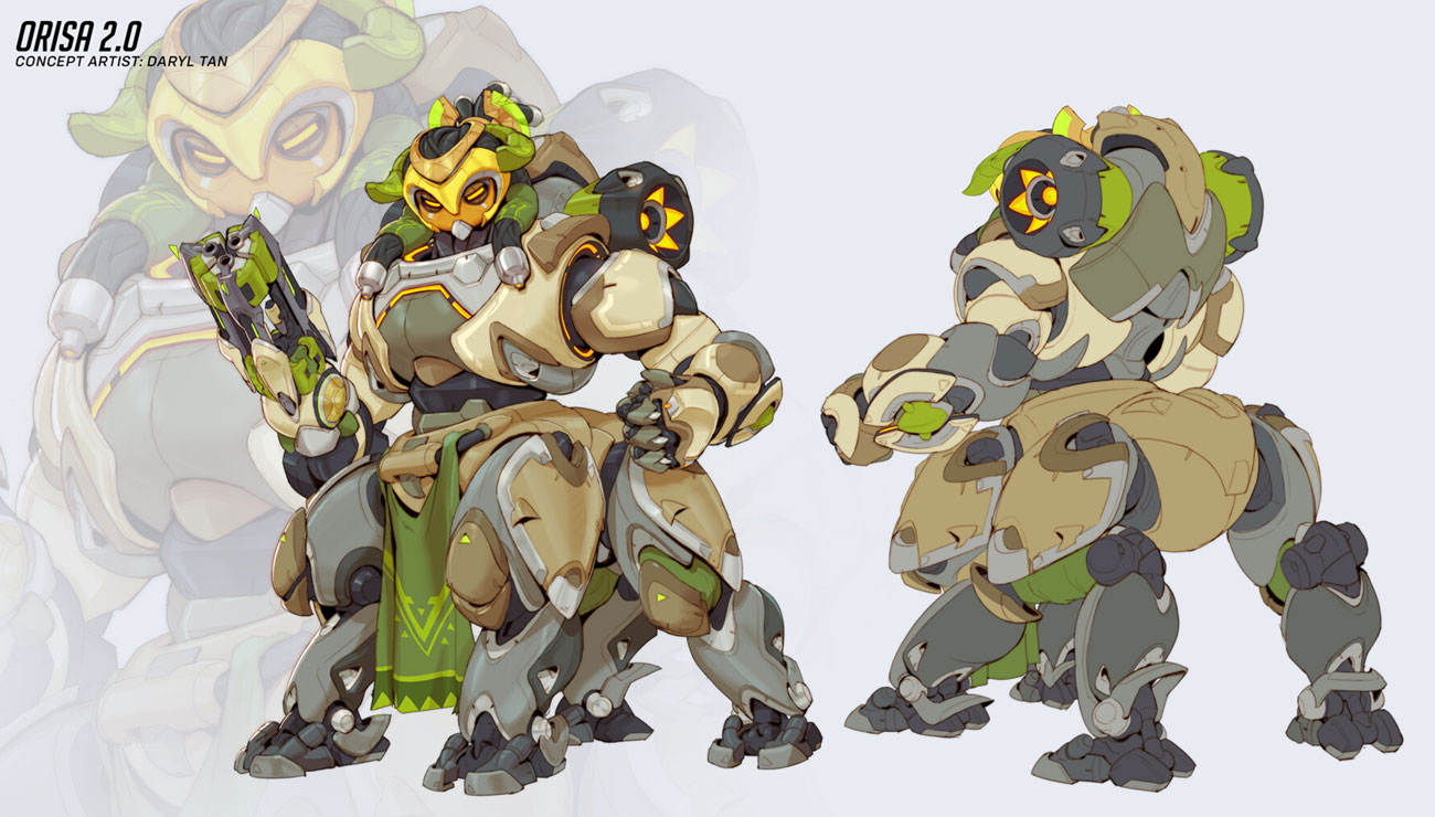 Orisa Concept Art from Overwatch 2