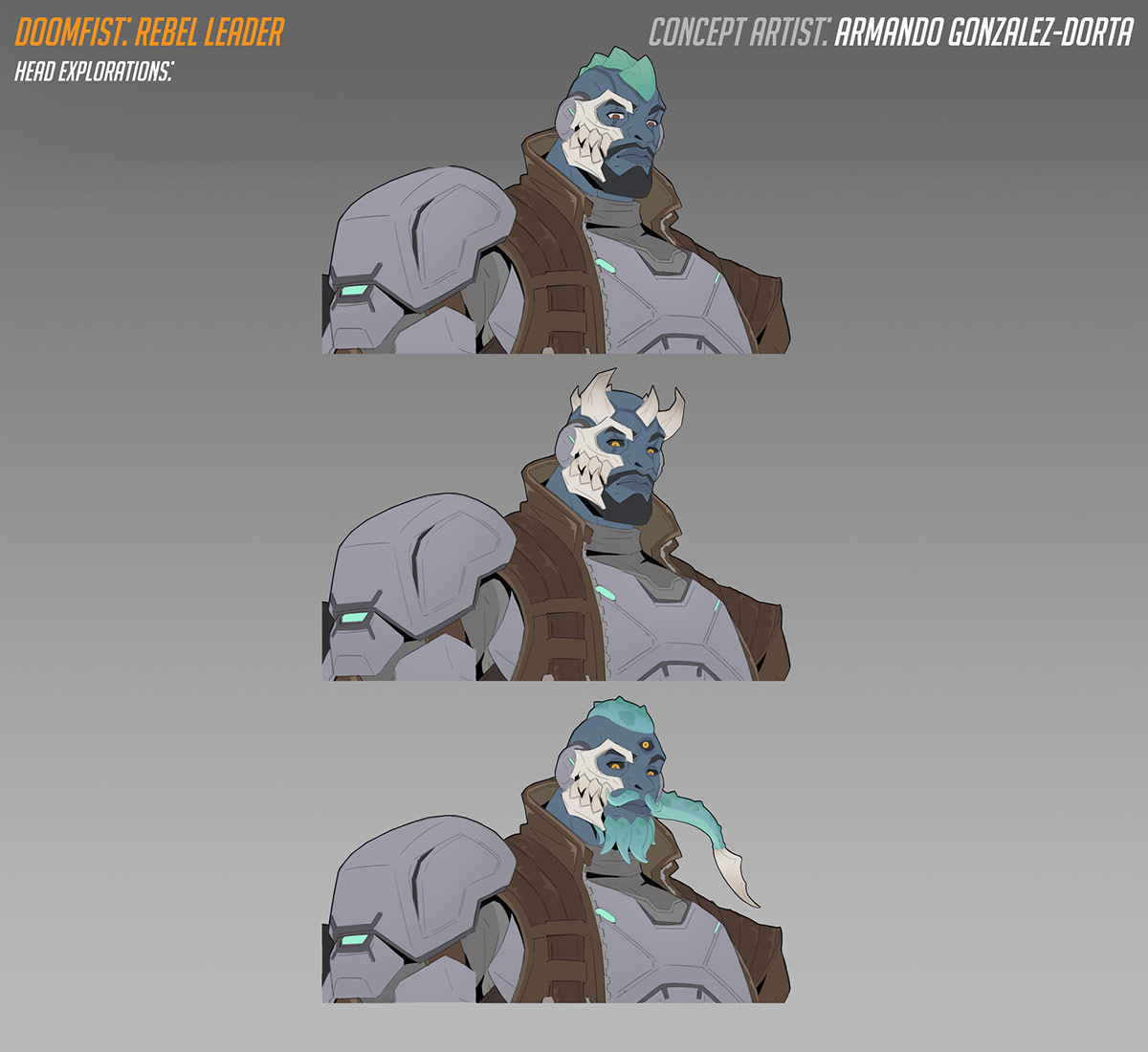 Rebel Leader Doomfist Head Exploration from Overwatch 2