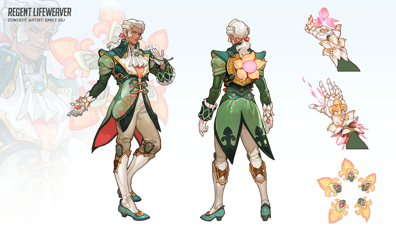 Regent Lifeweaver Skin Concept Art from Overwatch 2