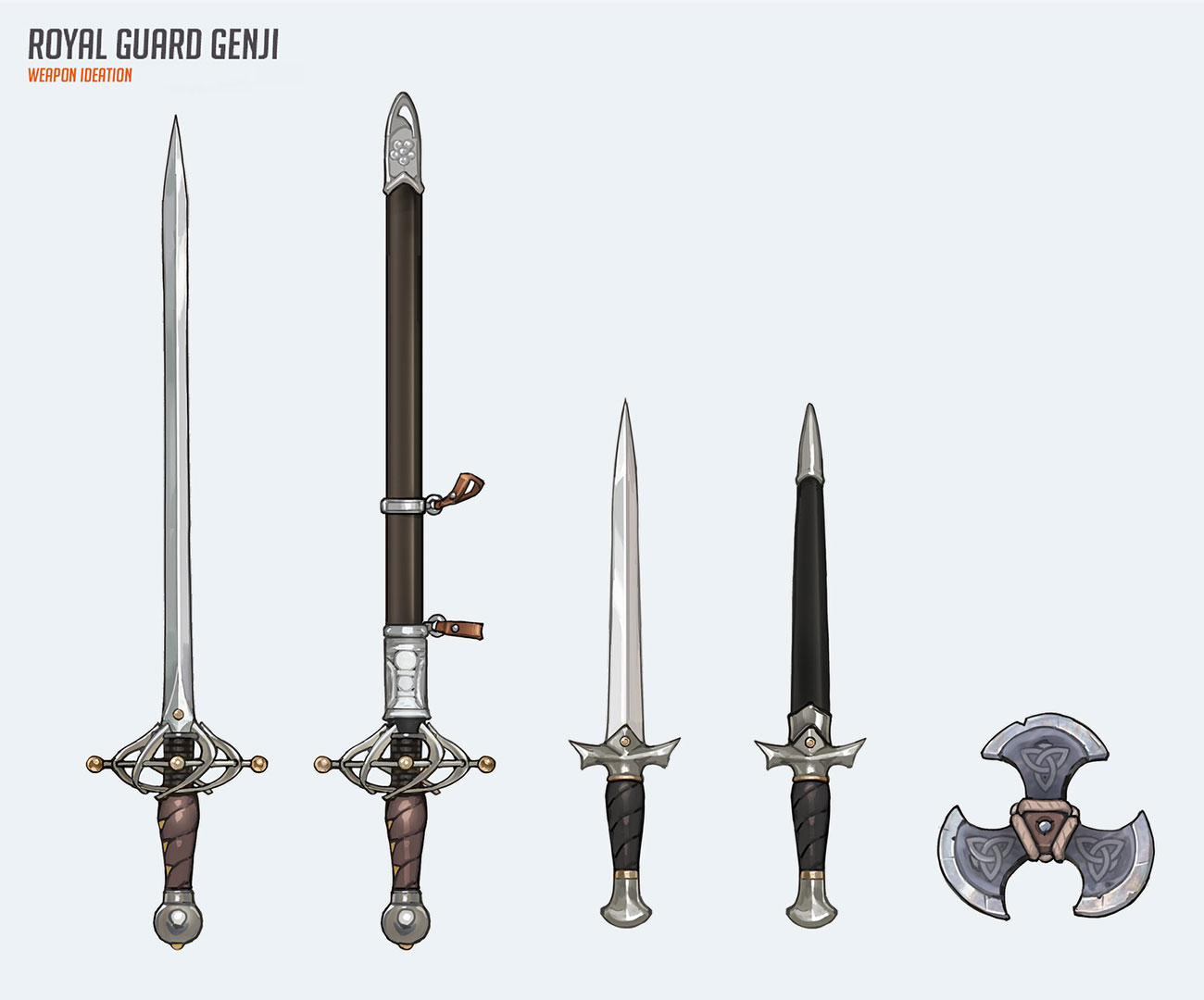 Royal Guard Genji Weapon Art from Overwatch 2