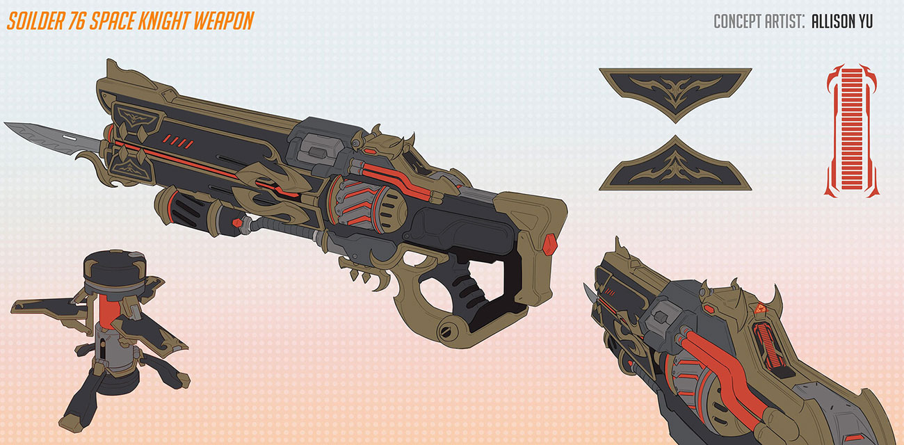 Space Knight Soldier 76 Weapon Art from Overwatch 2