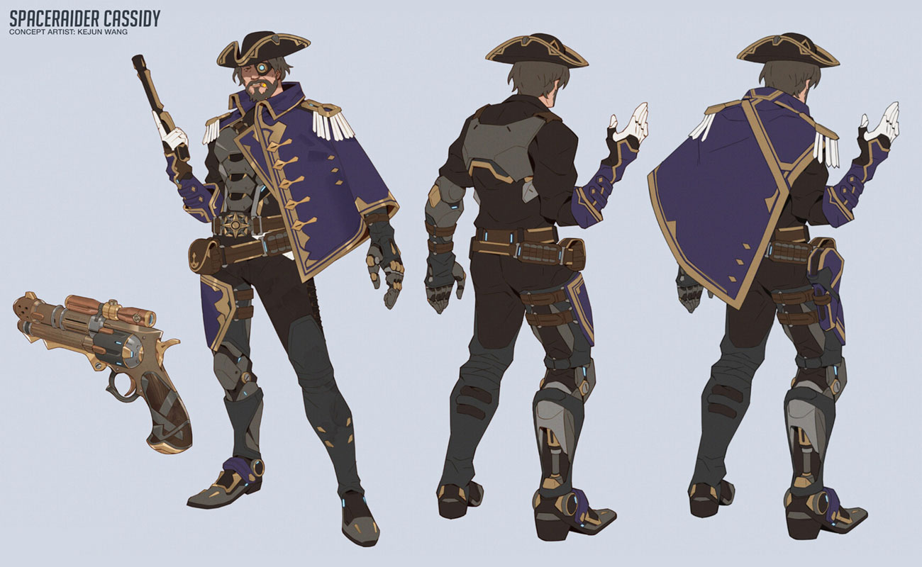 Space Raider Cassidy Skin Concept Art from Overwatch 2