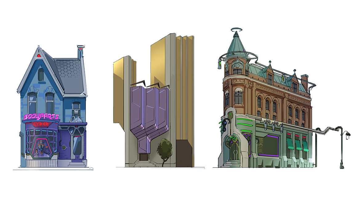 Toronto Buildings Art from Overwatch 2