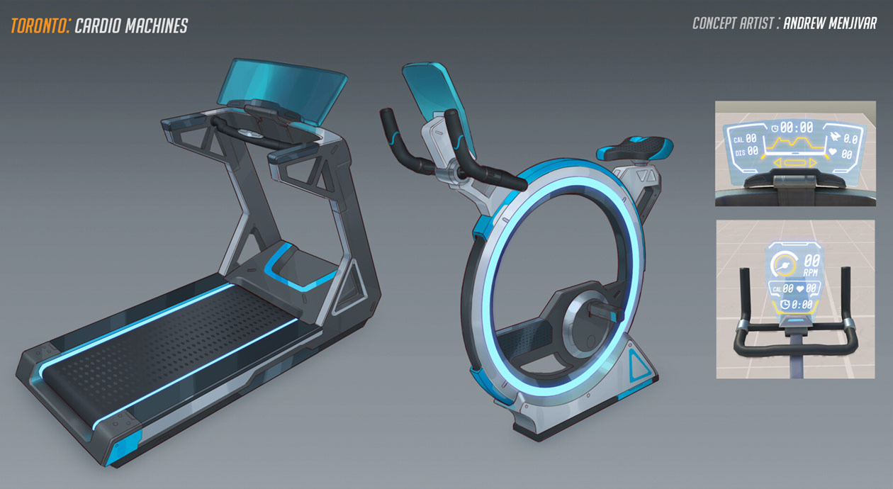 New Queen Street Cardio Machines Art from Overwatch 2