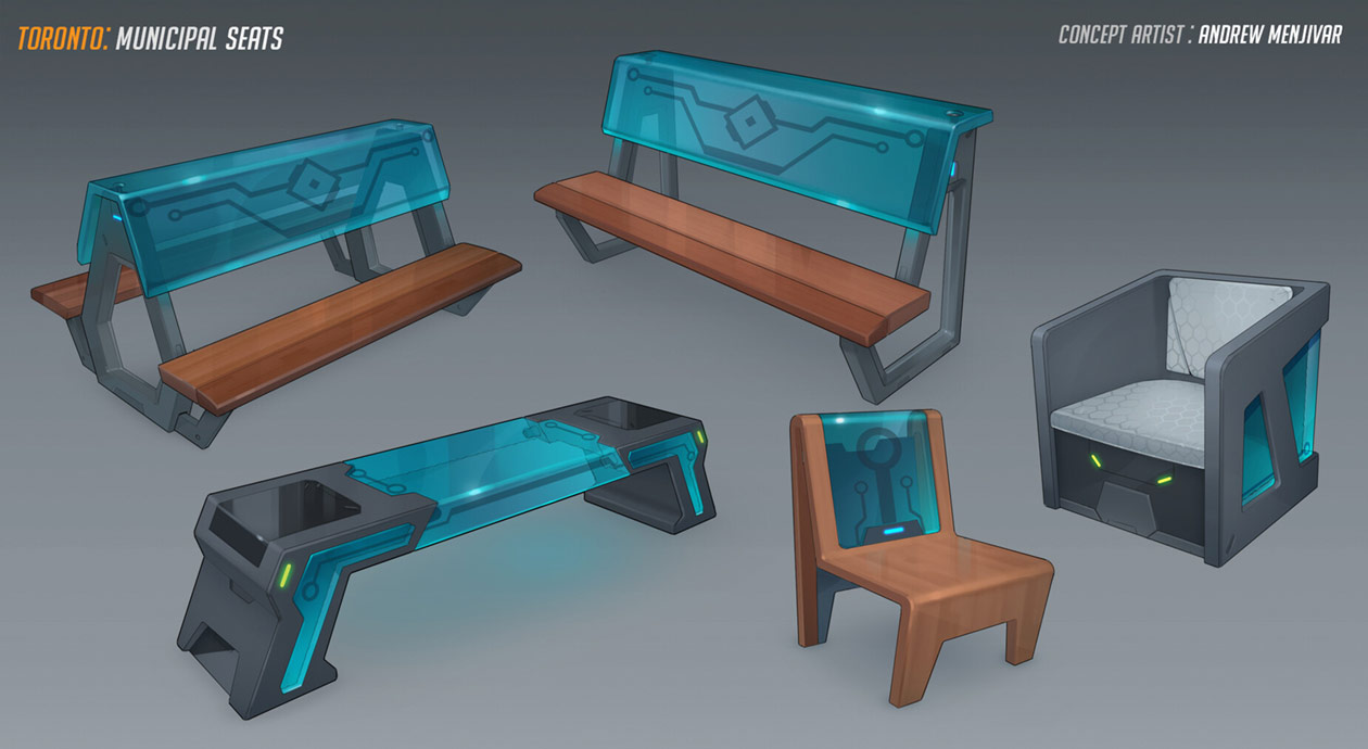 New Queen Street Municipal Seats Art from Overwatch 2