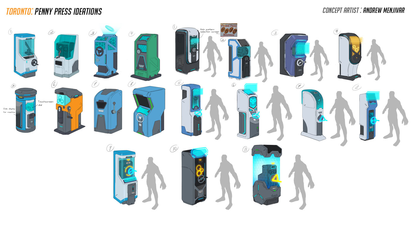 New Queen Street Penny Press Ideations from Overwatch 2