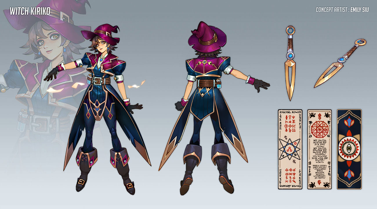 Witch Kiriko Skin Concept Art from Overwatch 2