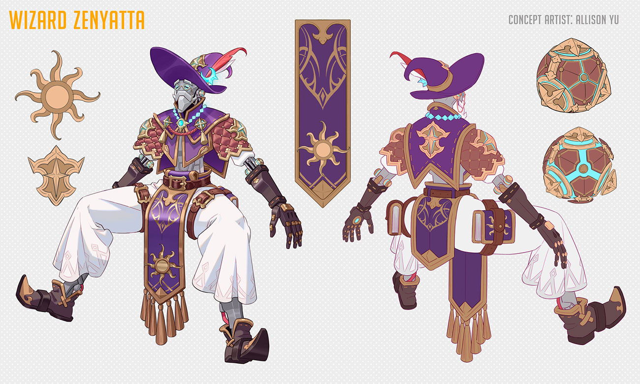 Wizard Zenyatta Skin Concept Art from Overwatch 2