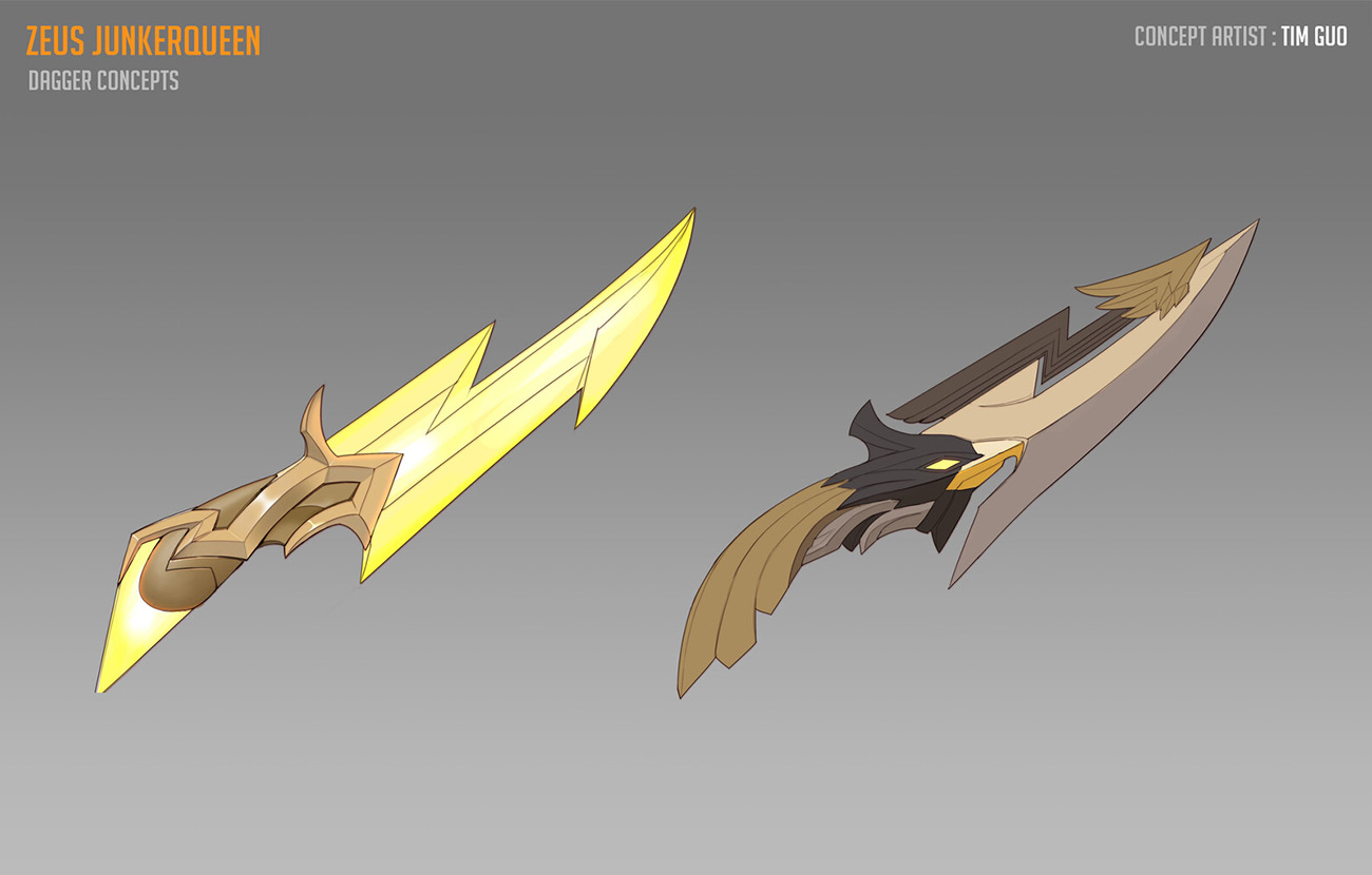 Zeus Junker Queen Dagger Art from Overwatch 2