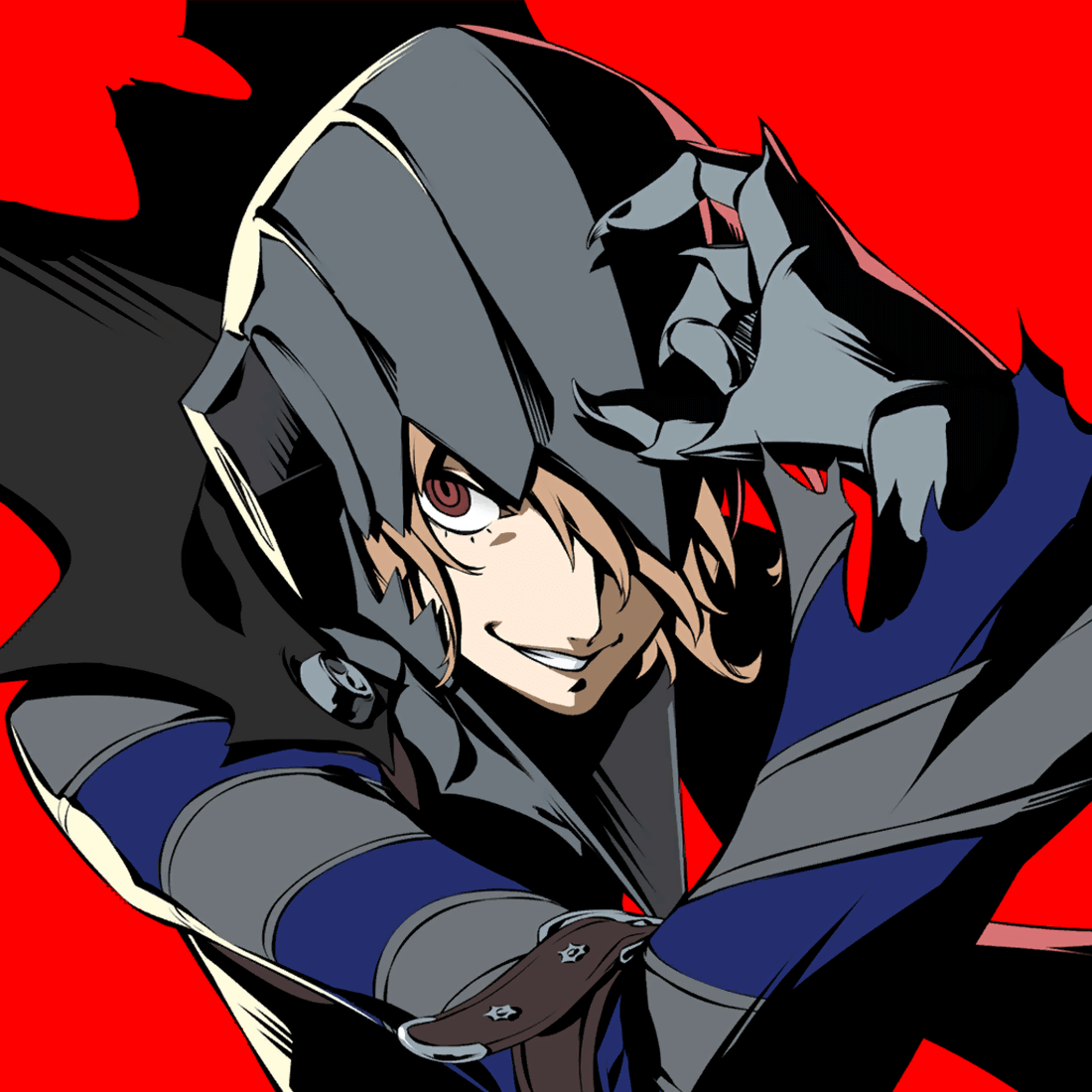 Black Mask All-Out Attack Portrait Art from Persona 5 Royal