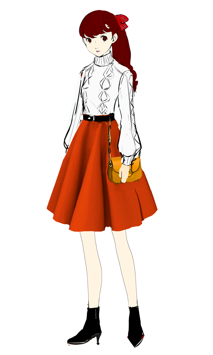 Sumire Winter Clothes Art from Persona 5 Royal