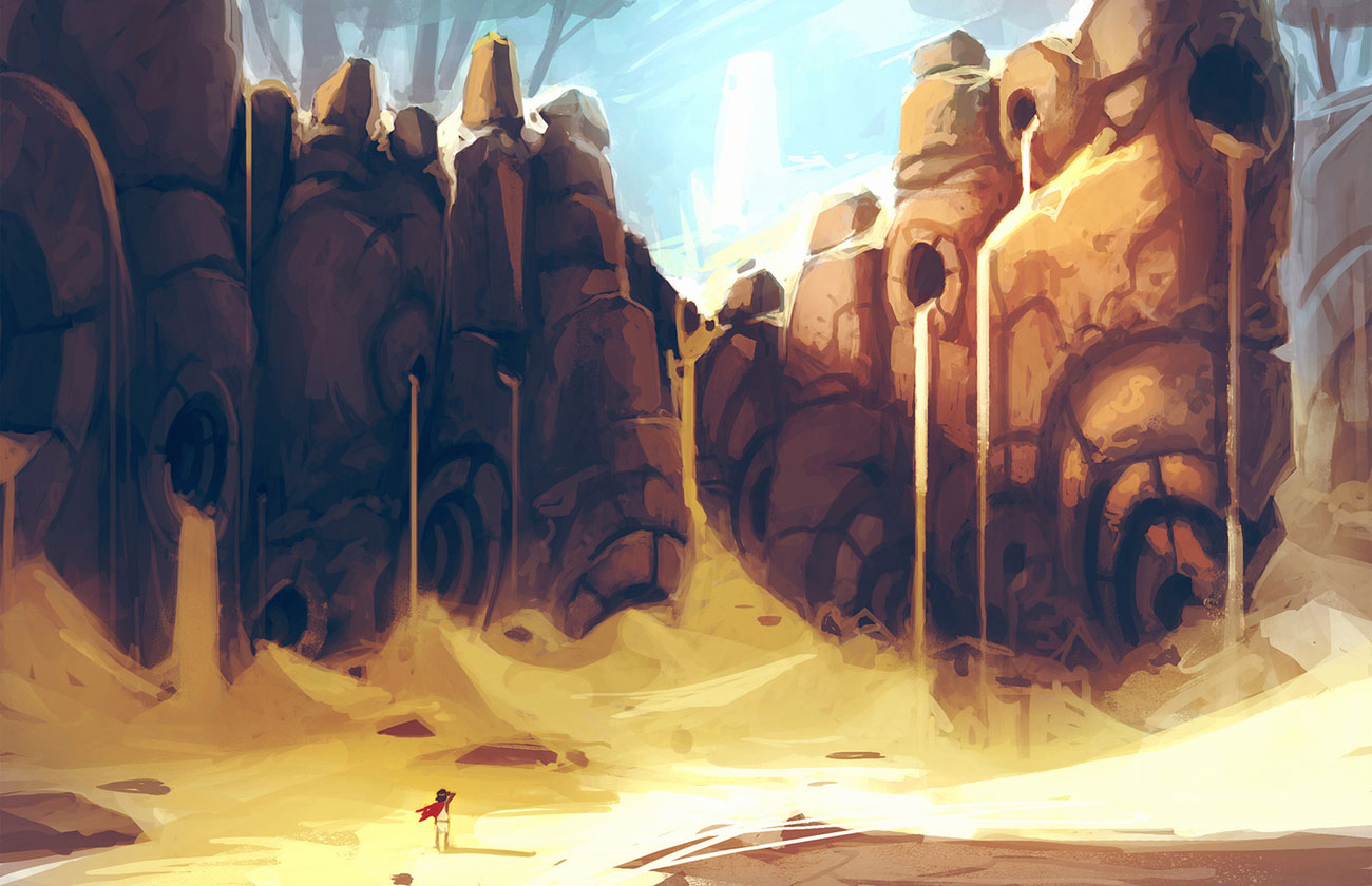 Sand Waterfalls Art from RiME